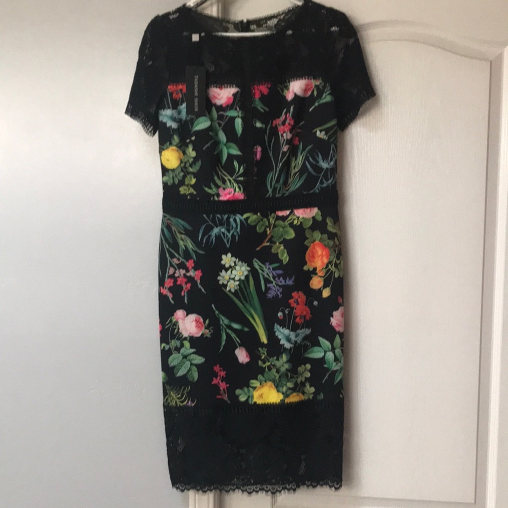 TADASHI SHOJI Leono Floral Print Dress. New with tags. Size 6.